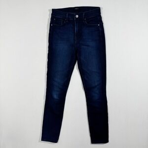 Fidelity Women Skinny Jeans Dark Blue Denim 24 Minimalist Casual Capsule US Made